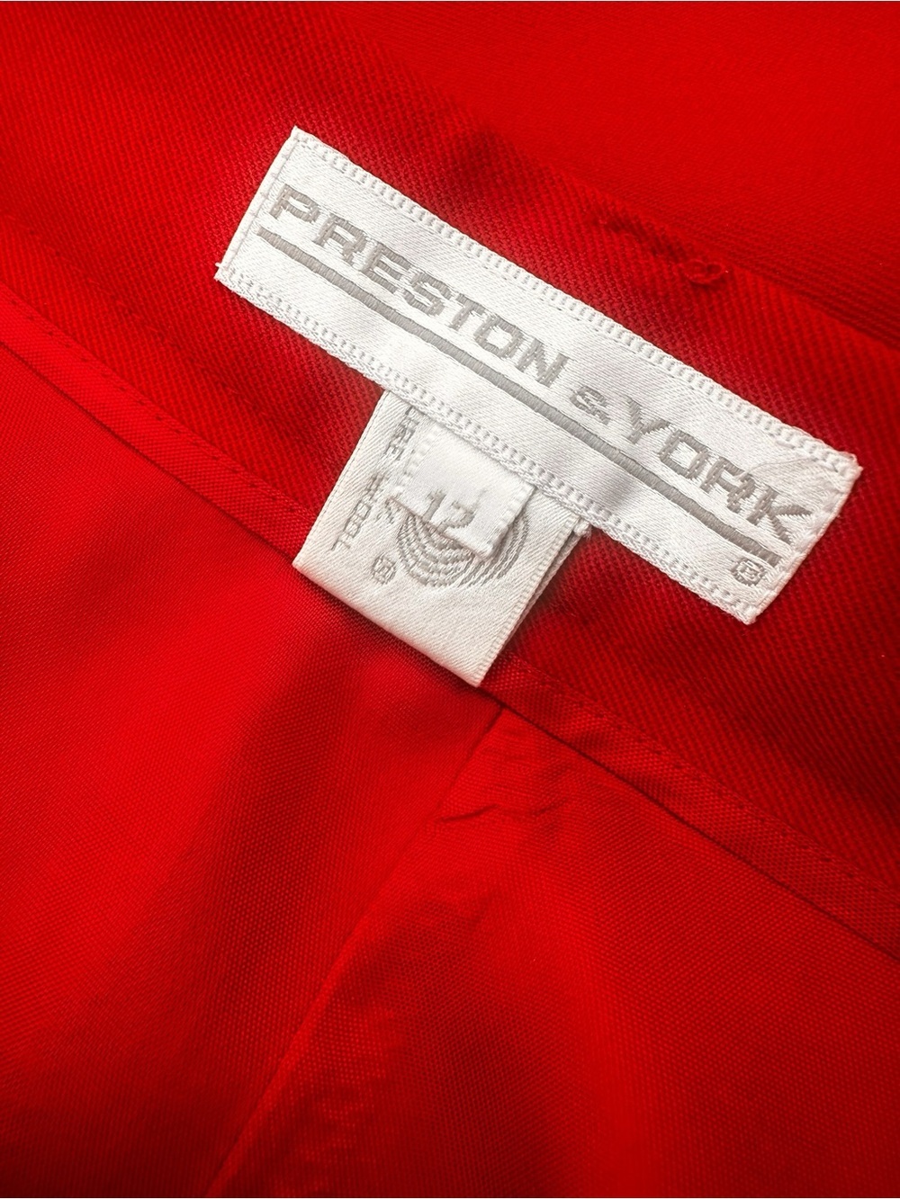 VTG Preston & York Wool Shorts Womens 12 Red Pleated High Waist Lined  90s  26W - Picture 5 of 7